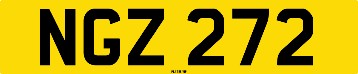 NGZ 272 Number Plate