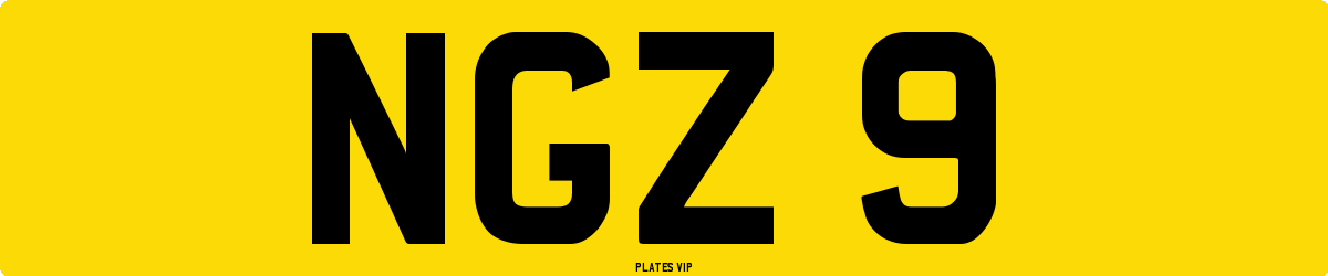 NGZ 9 Number Plate