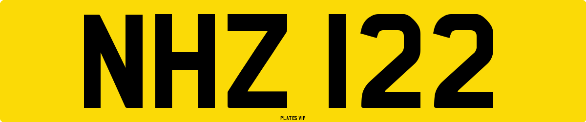 NHZ 122 Number Plate