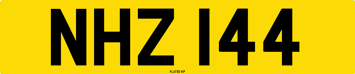 NHZ 144 Number Plate