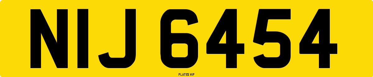 NIJ 6454 Number Plate