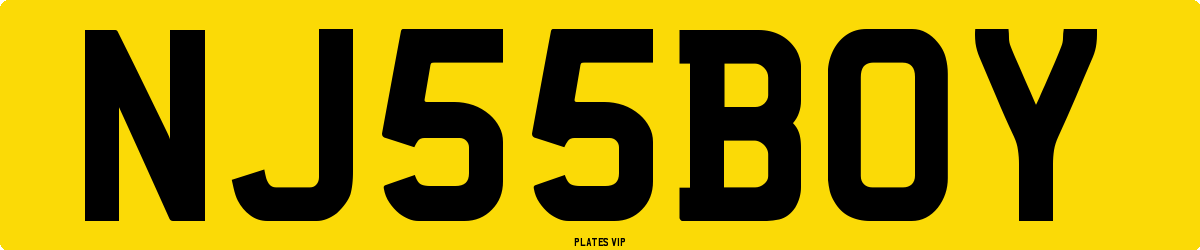NJ 55 BOY Number Plate