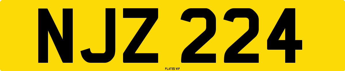 NJZ 224 Number Plate