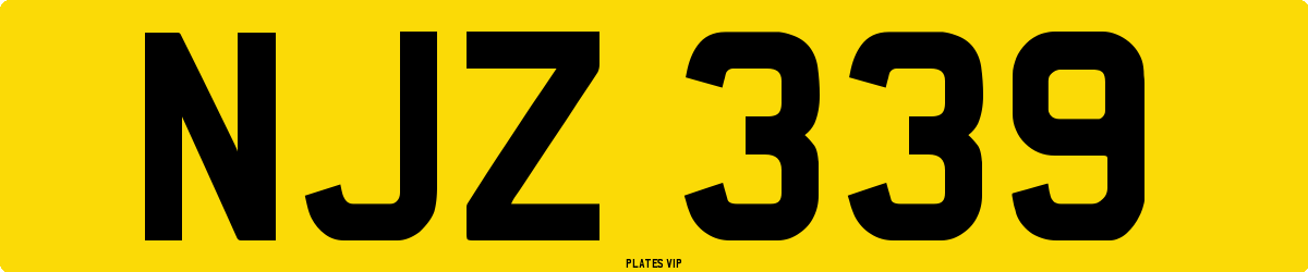 NJZ 339 Number Plate