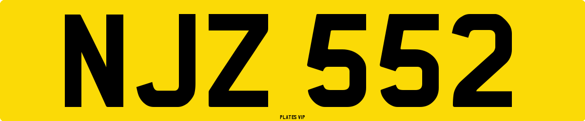 NJZ 552 Number Plate