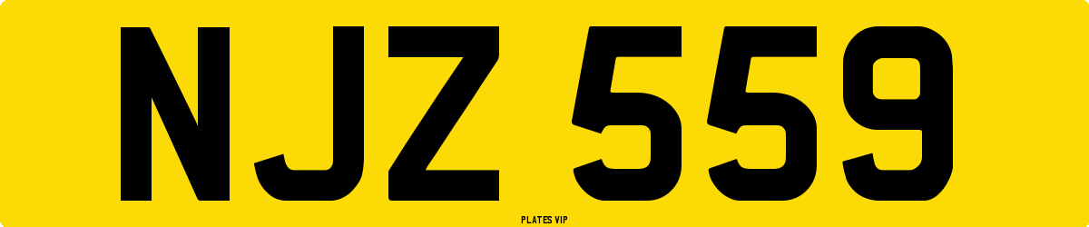 NJZ 559 Number Plate
