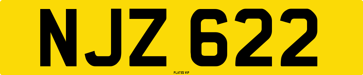 NJZ 622 Number Plate
