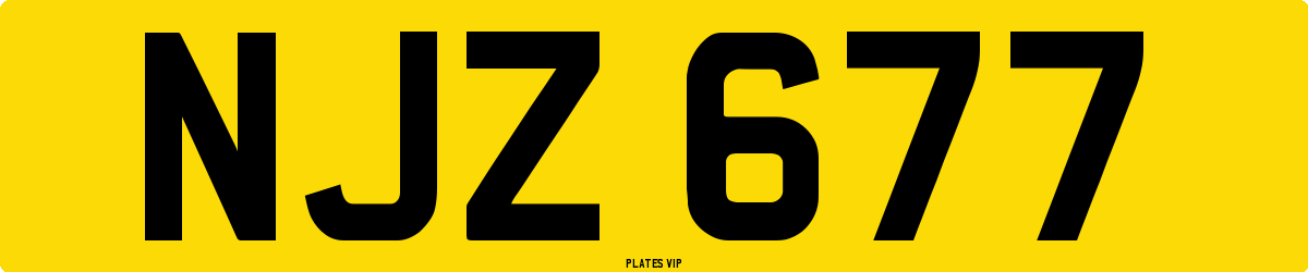 NJZ 677 Number Plate