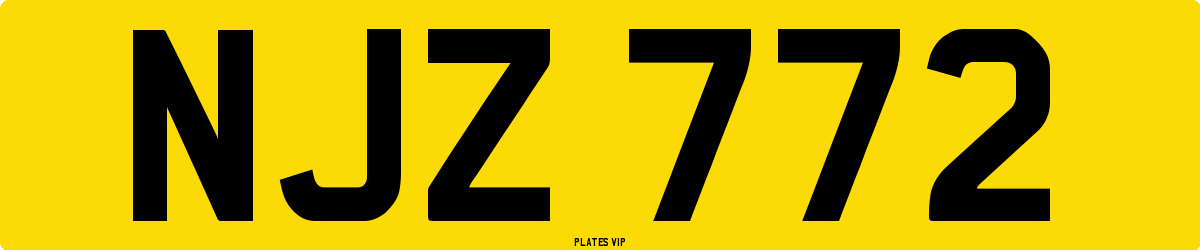 NJZ 772 Number Plate