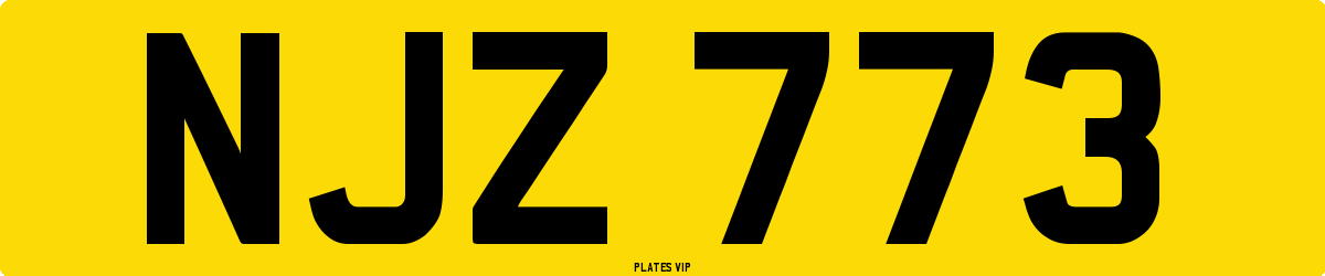NJZ 773 Number Plate