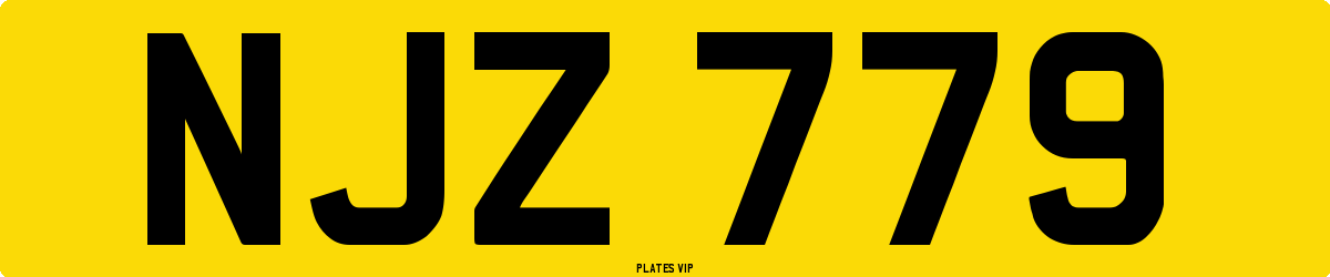 NJZ 779 Number Plate