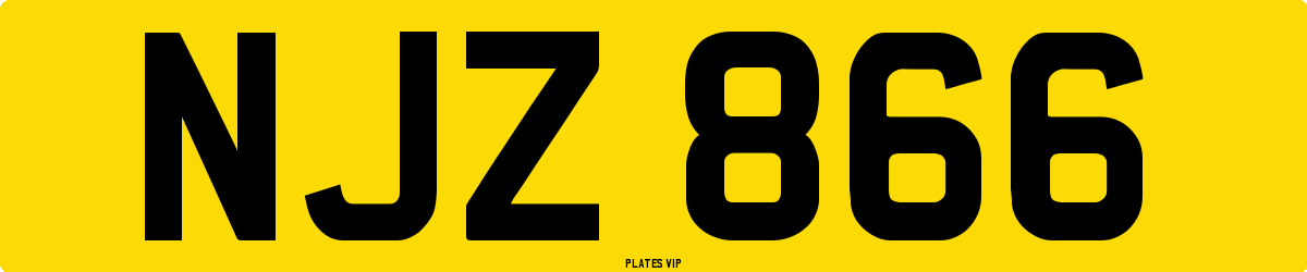 NJZ 866 Number Plate