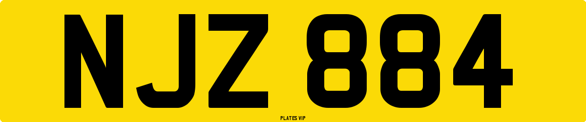 NJZ 884 Number Plate