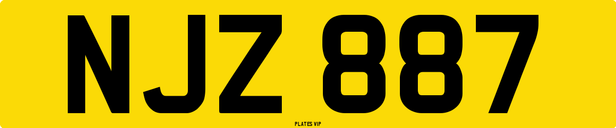 NJZ 887 Number Plate