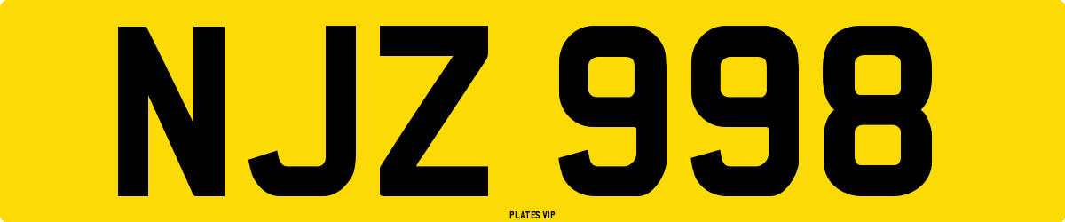 NJZ 998 Number Plate