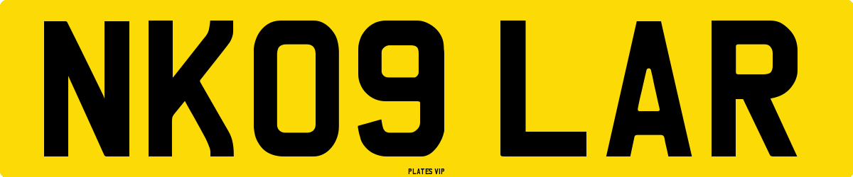 NK09 LAR Number Plate