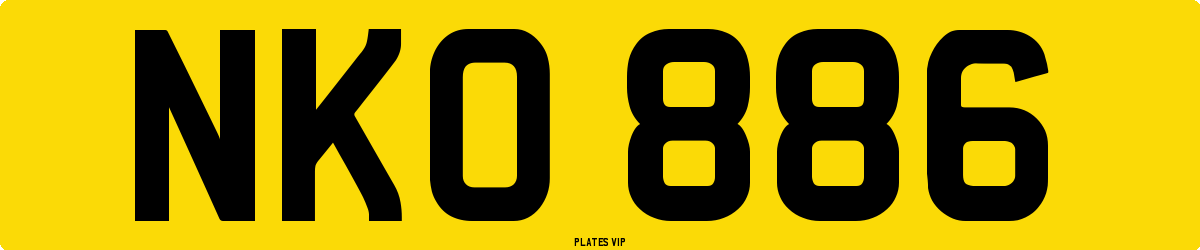 NKO 886 Number Plate