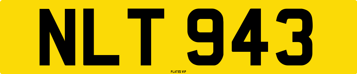 NLT 943 Number Plate