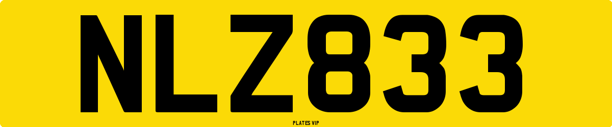 NLZ  833 Number Plate