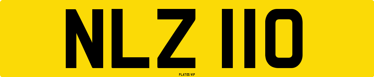 NLZ 110 Number Plate