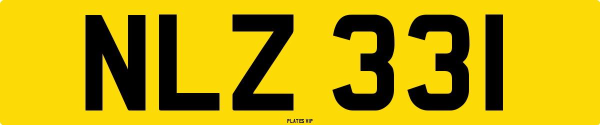 NLZ 331 Number Plate