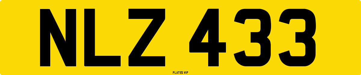NLZ 433 Number Plate