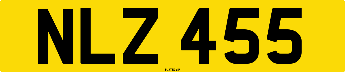 NLZ 455 Number Plate