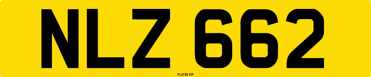 NLZ 662 Number Plate