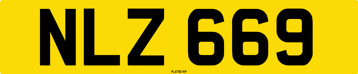 NLZ 669 Number Plate