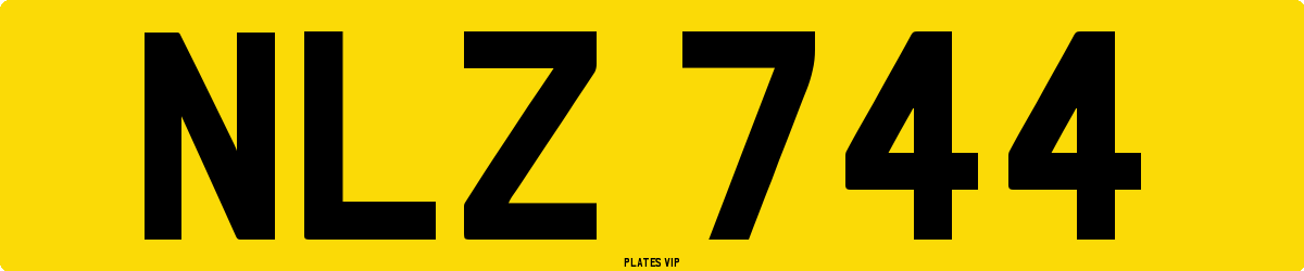 NLZ 744 Number Plate