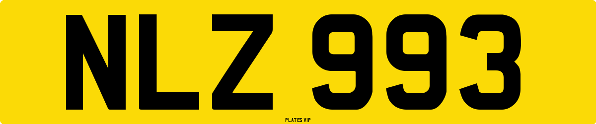 NLZ 993 Number Plate