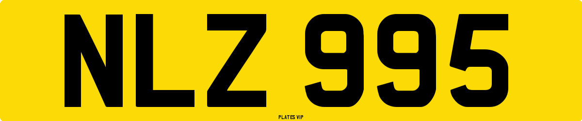 NLZ 995 Number Plate
