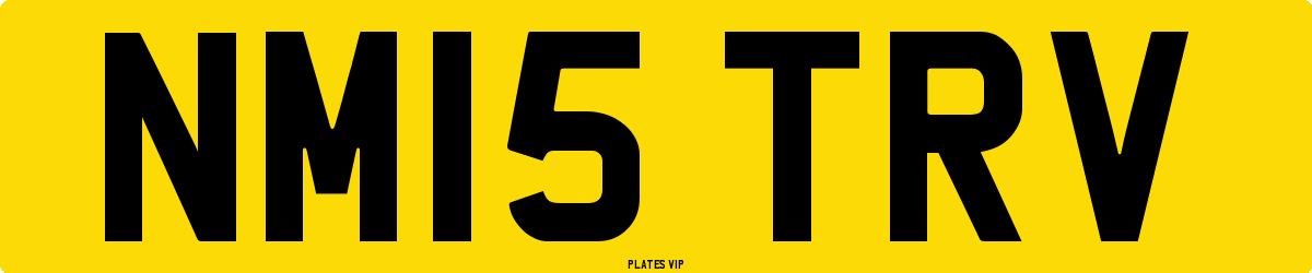 NM15 TRV Number Plate