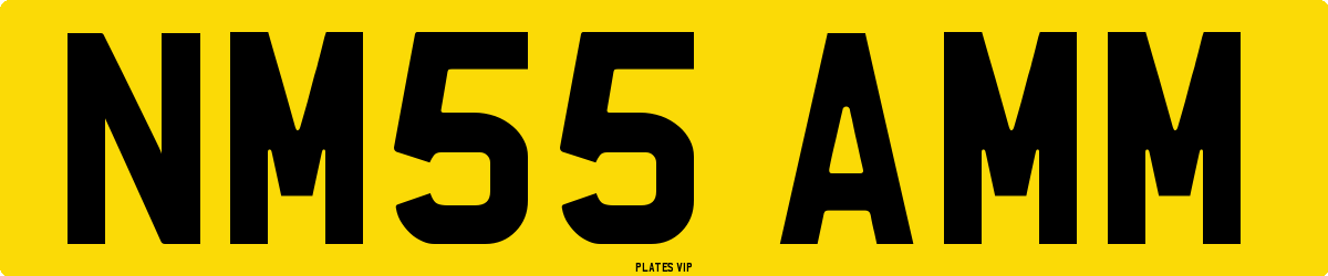 NM55 AMM Number Plate