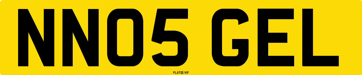 NN05 GEL Number Plate