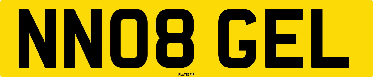 NN08 GEL Number Plate