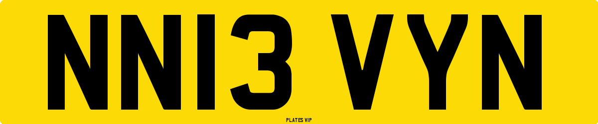 NN13 VYN Number Plate