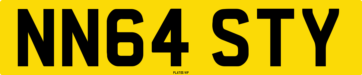 NN64 STY Number Plate