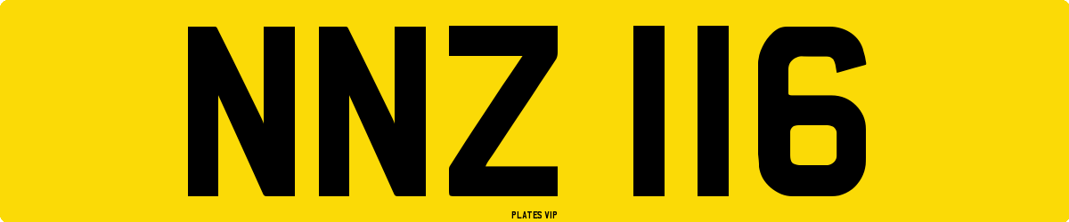 NNZ 116 Number Plate