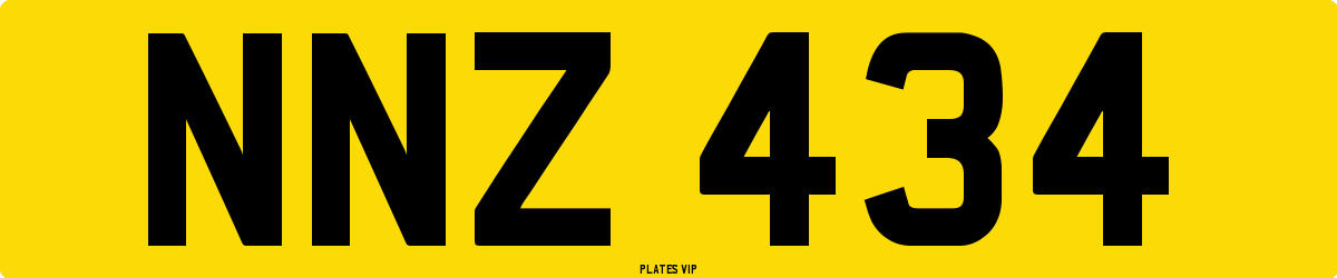 NNZ 434 Number Plate