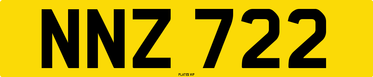 NNZ 722 Number Plate