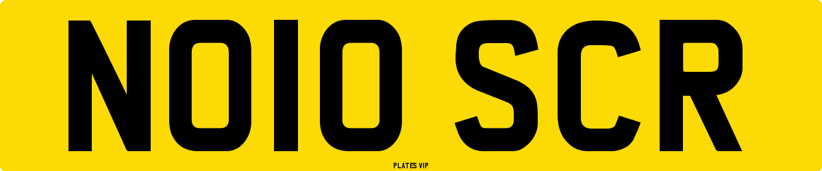 NO10 SCR Number Plate