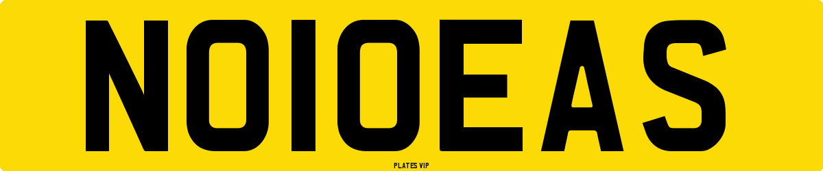 NO10EAS Number Plate