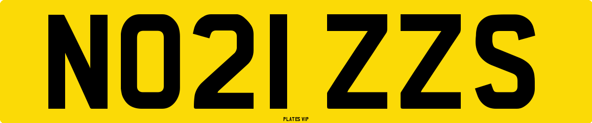 NO21 ZZS Number Plate
