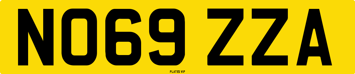 NO69 ZZA Number Plate