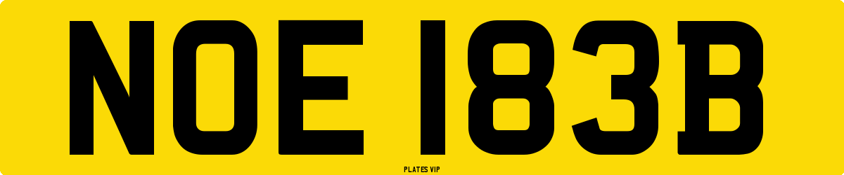 NOE 183B Number Plate