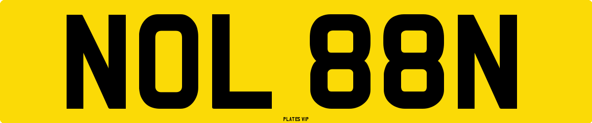 NOL 88N Number Plate