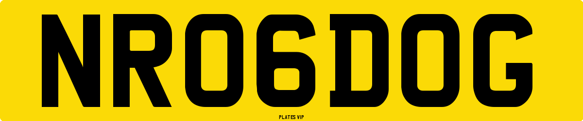 NR 06 DOG Number Plate