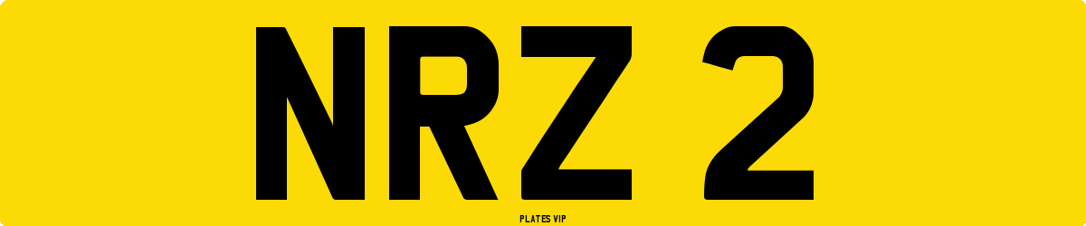 NRZ 2 Number Plate