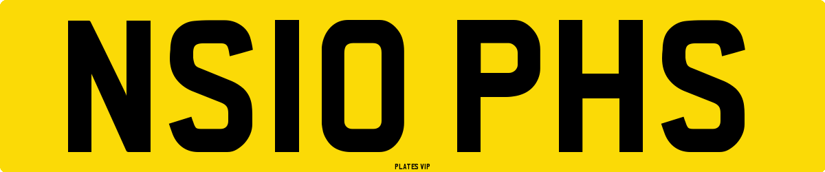 NS10 PHS Number Plate